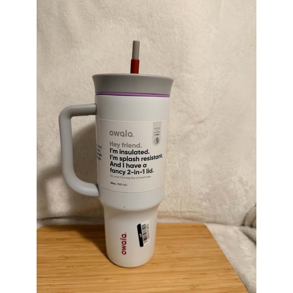 Owala 40 oz Stainless Steel Straw Tumbler Polar Brr New
